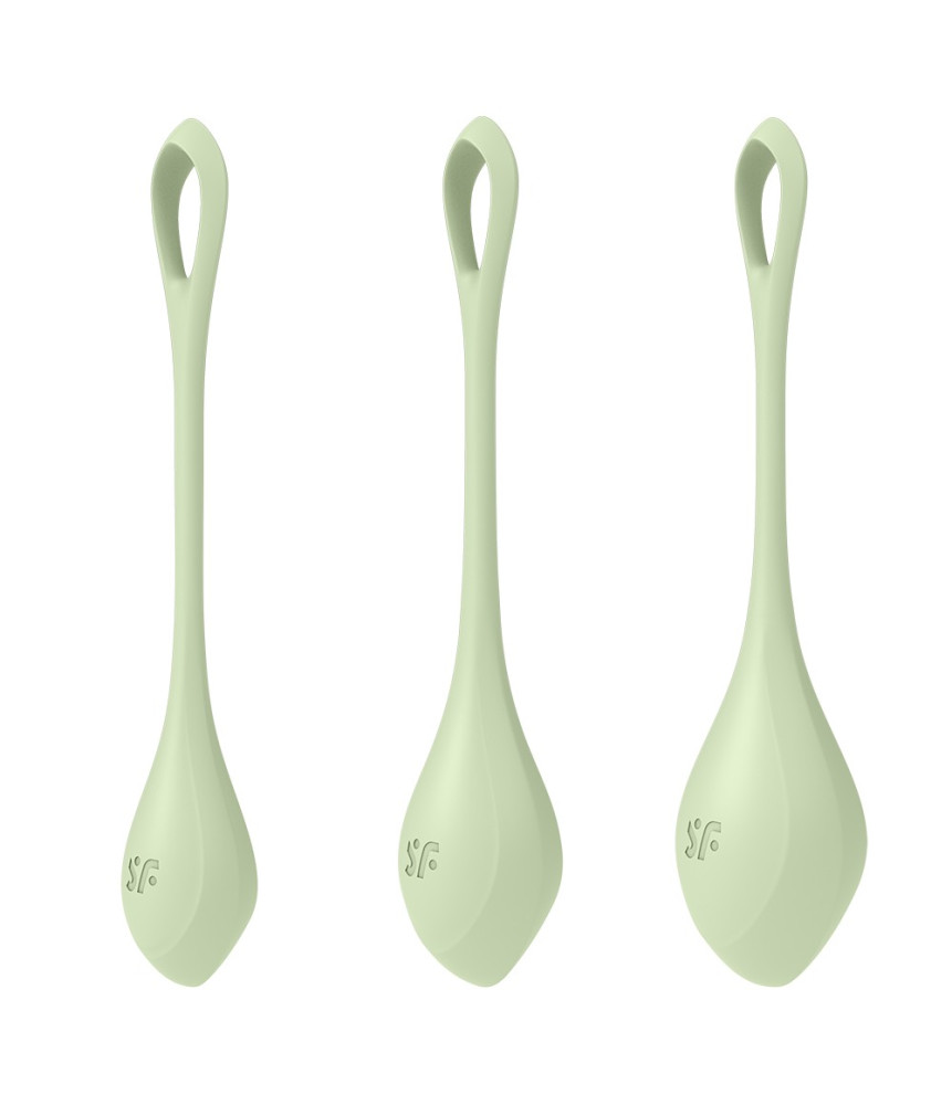 Set de 3 boules de geisha vert pastel Yoni Power 2 Satisfyer - CC597752